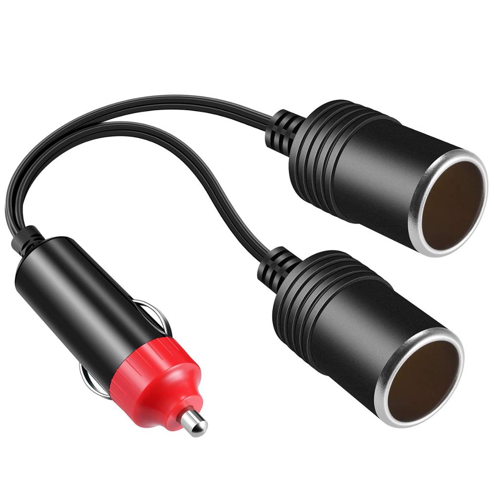 Bil cigarettænder forlænger 12 v 24 v strømoplader adapter 1 to 4 vejs vejfordeler hunstik stik stik adapter: 1 to 2