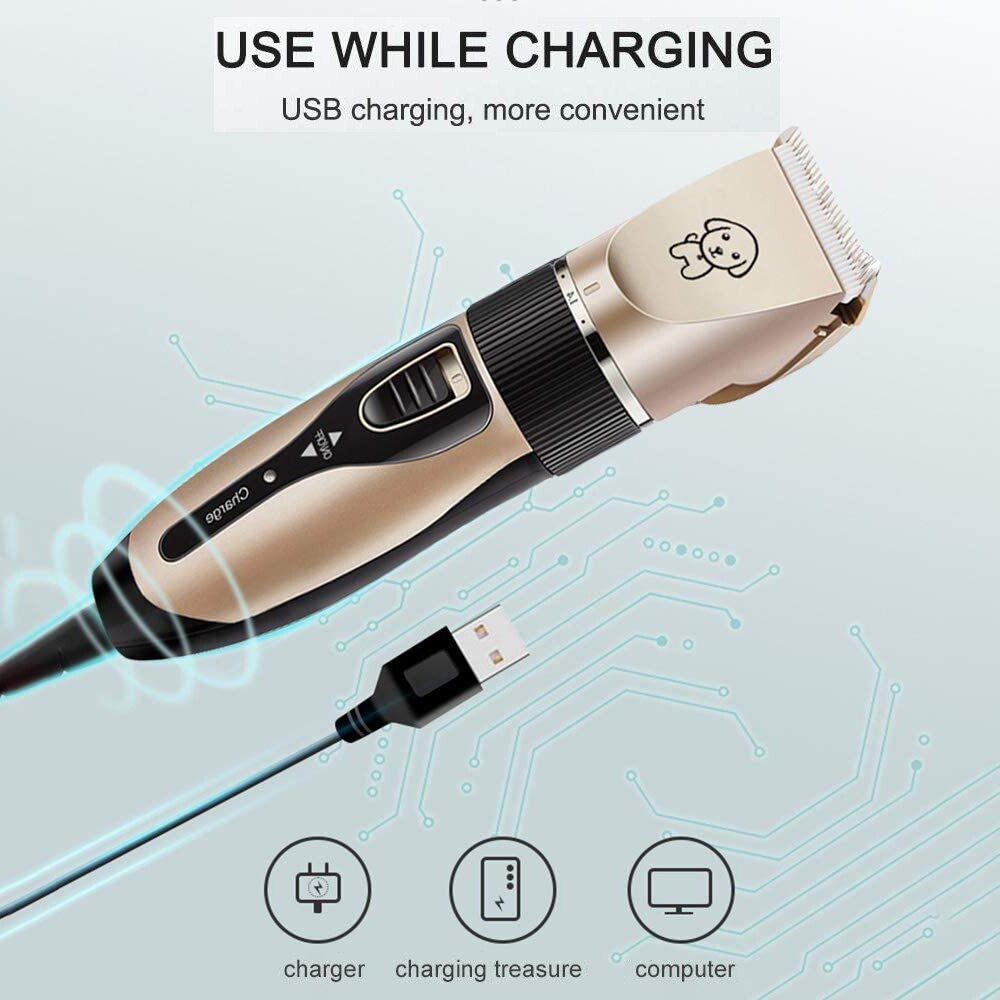 Hond Tondeuses Laag Geluidsniveau Usb Oplaadbare Huisdier Professionele Grooming Machine Tool Pet Grooming Tondeuse Hond Kat Supplies