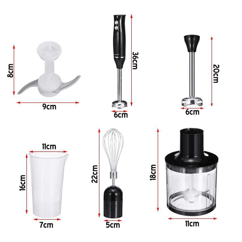 Batidora de mano eléctrica de 500W para aguacate, brócoli, arroz, batidor de comida para bebé, picadora de carne, batidor de huevo, licuadora de pasta, batidor de huevos