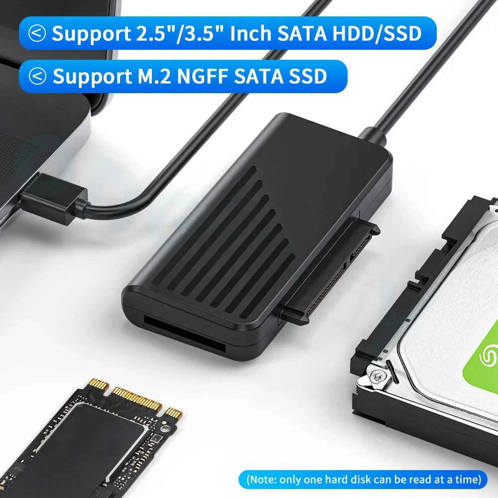 adapter SATA na USB 3.0 5 Gbps adapter USB na SATA 2,5/3,5 cala adapter dysku twardego SSD Konwerter dysku półprzewodnikowego M.2 NGFF robić laptopa PC
