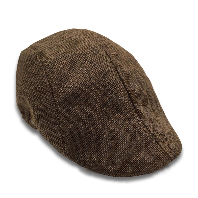 Hat Golf Newsboy Classic Wool Cap Herringbone Duckbill Ivy SAL99: Auburn