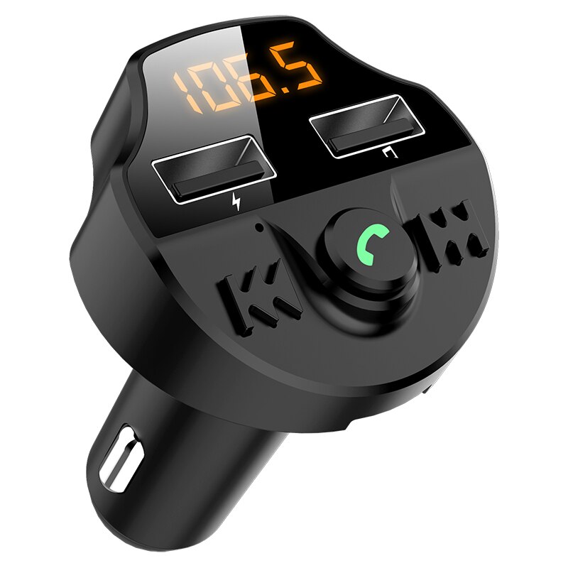 5.0 Bluetooth Adapter 2 Port USB Car Charger Lighter Slot Phone Charging FM Transmitter Car MP3 Player Bluetooth Receiver: Red