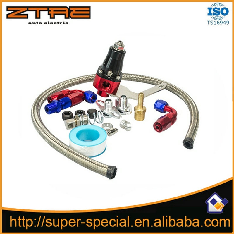 Universal rubber hose Fuel Pressure Regulator Fit for Universal Bypass 3-65 psi Fuel System 13301