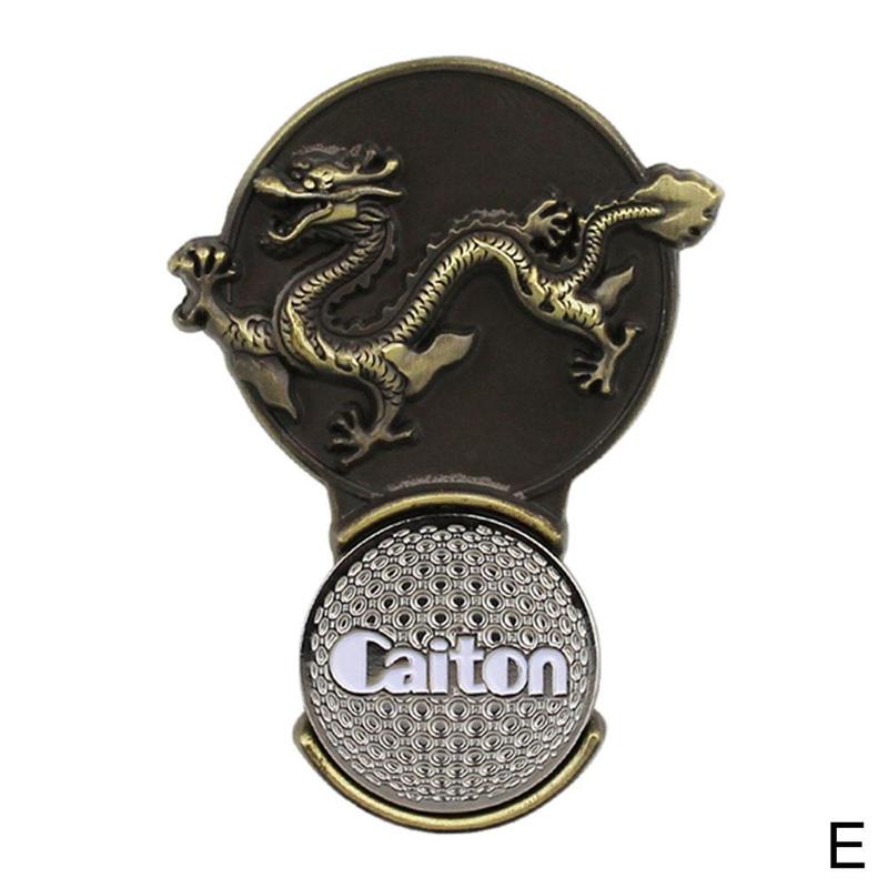 Zodiac Golf Cap Magnetic Absorption Innovative Hat Accessories Clip P1O1: Dragon-Brass