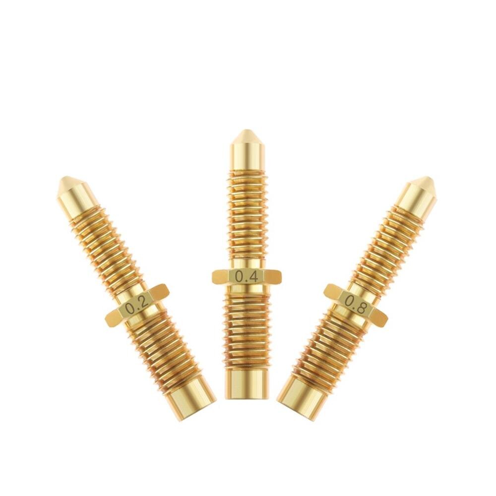 10 Uds V6 boquilla de garganta integrada de latón extrusor cabezal de impresión M6 rosca completa 0,2mm/0,4mm/0,8mm piezas de impresora 3D