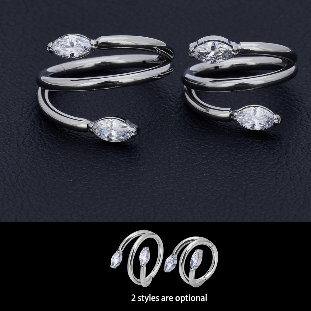 1/10  g23 titan piercing näsring örhängen piercing kroppssmycken zirkon labret öra tragus brosk