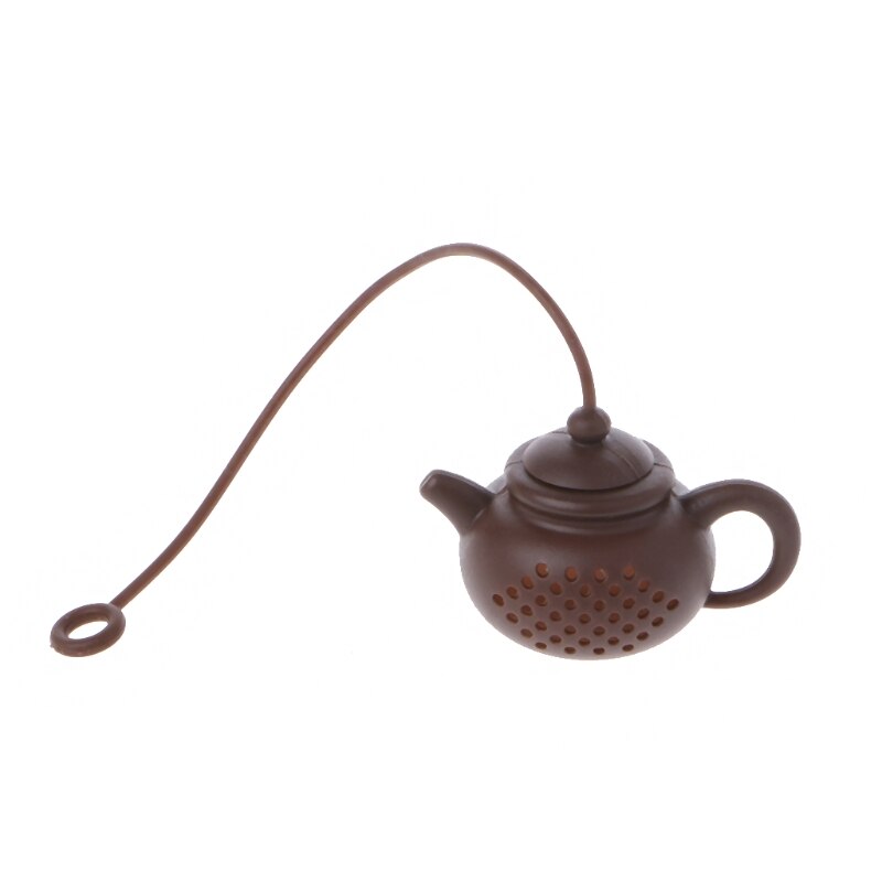 1Pc Silicone Leaf Tea Bag Pot Infuser Ball Shape Filter Safely Cleaning