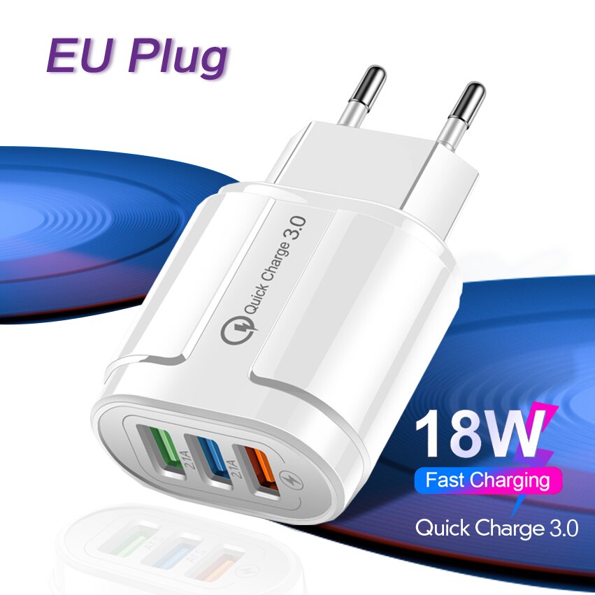 Usb Fast Charger Quick Charge 4.0 3.0 Universele Muur Mobiele Telefoon Tablet Opladers Voor Iphone 12 Samsung Huawei Opladen Lader: White EU