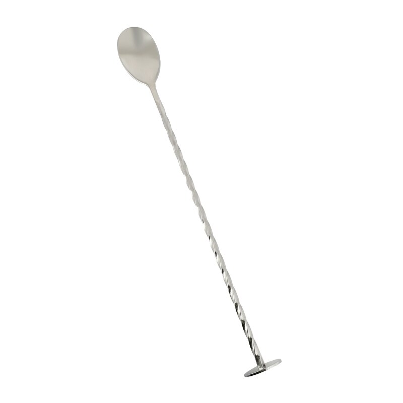 Cocktail Shaker Stainless steel Rose Gold Black Sliver Bar Spoons Cocktail Drink Mixer Muddler Ice Strainer: Sliver Spoon