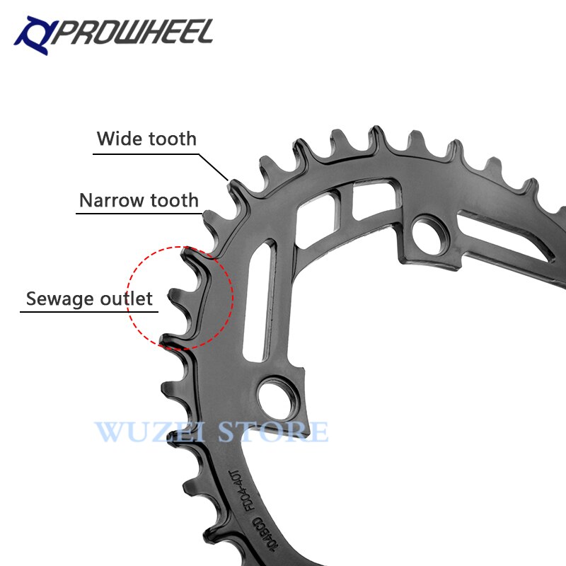 Prowheel Fiets Crank Tandwiel Mtb Fiets Vierkant Gat 170Mm 175Mm Crankstel 32T 34T 36T 38T 40T 104BCD Staal Smalle Brede Kettingblad