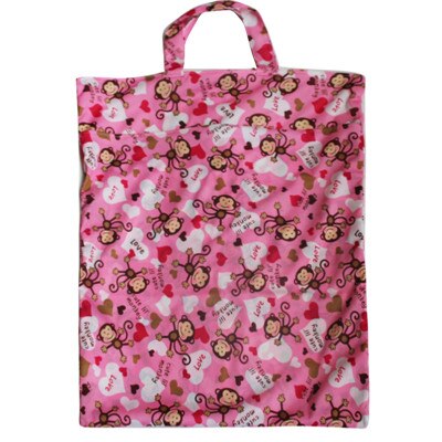 pororo super large size hanging nappy bag with double pockets, waterproof PUL cloth diaper bag pail liner with hanging handle: A602