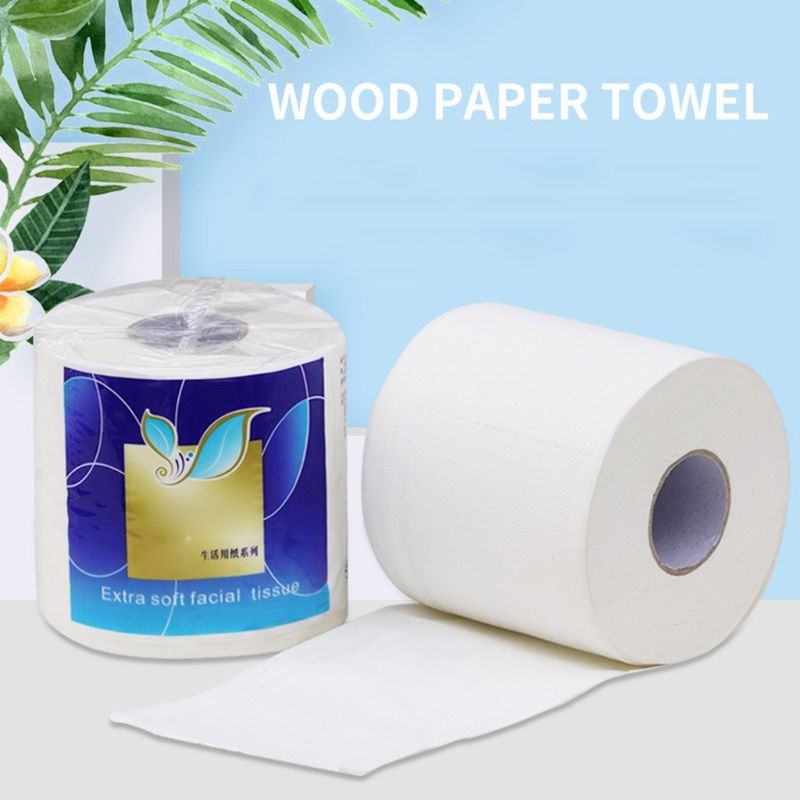 6 Rolls White Toilet Paper,Smooth Soft Series Premium 4-Ply