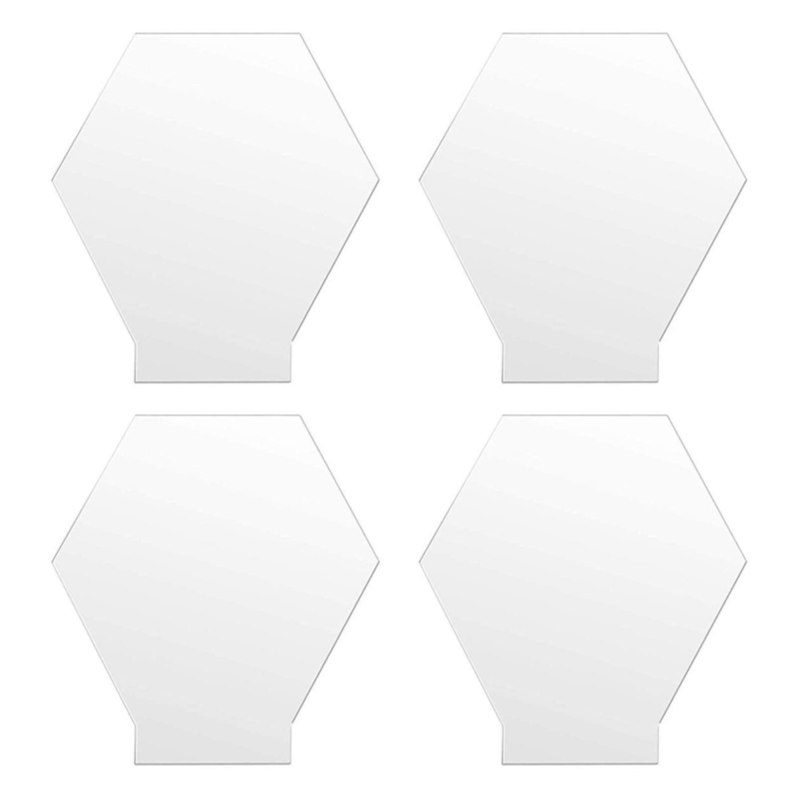 4pcs/pack Transparent Decorative Led Light Sheet Thickened Sign Home DIY Display Romantic Easy Use Acrylic Plate Party Board