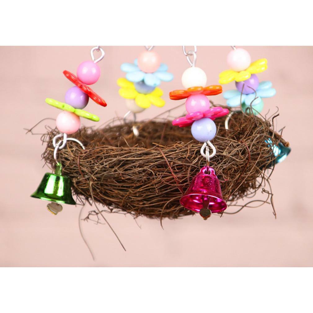 Parrot Bird Swing Hanging Chew Toys Parakeet Budgie Cockatiel Nest Hammock