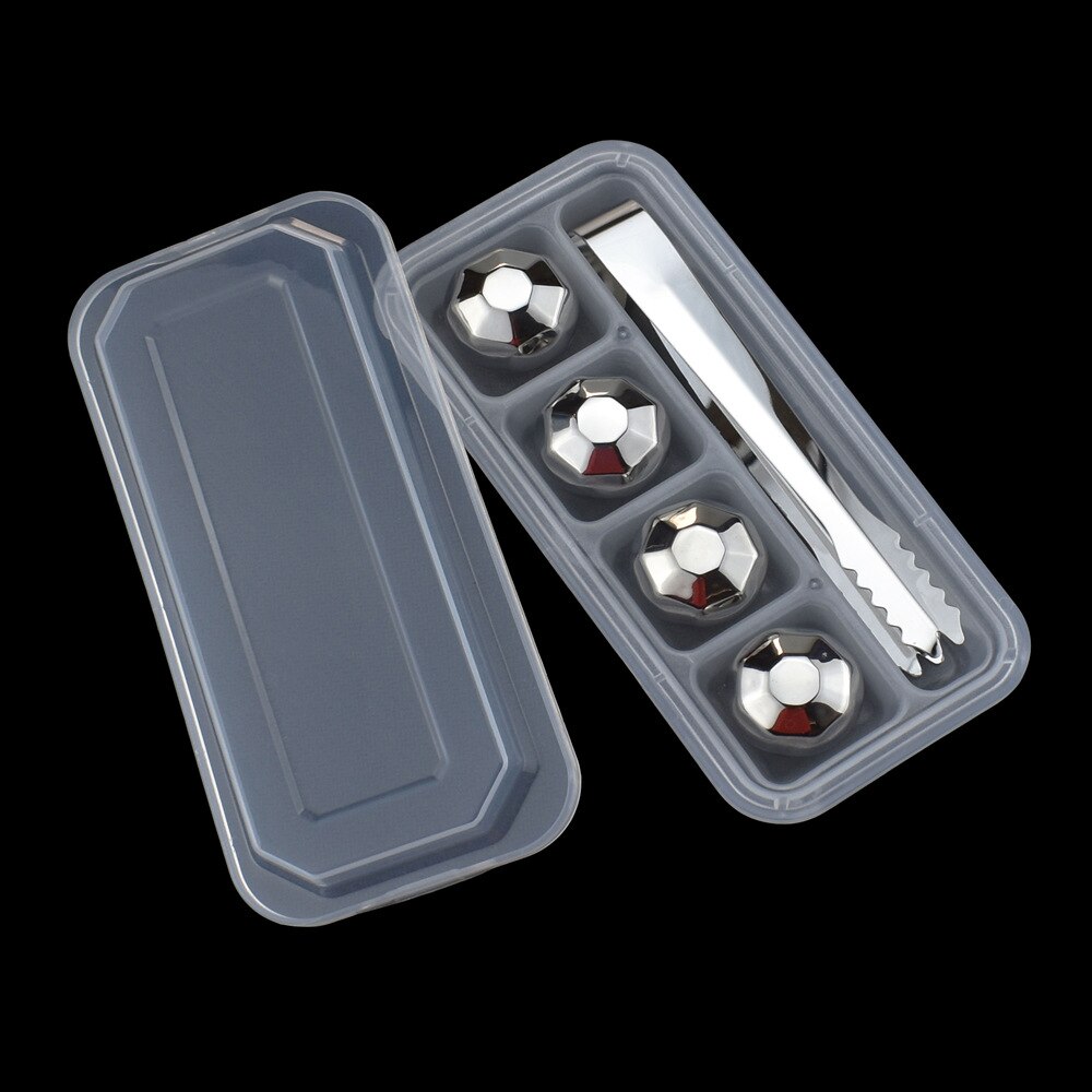 Reusable Stainless Steel Whiskey Stones Ice Cubes Wine Chillers Drinks Cooler Champagne Whiskey Bar Accessories Home Bars: Masonry 4PCbox clip