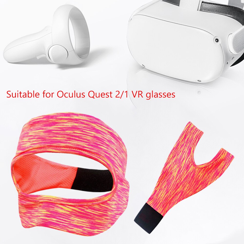 Accesorios VR para mascarilla facial, banda para el sudor transpirable, relleno de tamaños ajustables con auriculares de realidad Virtual para Oculus Quest 2 1