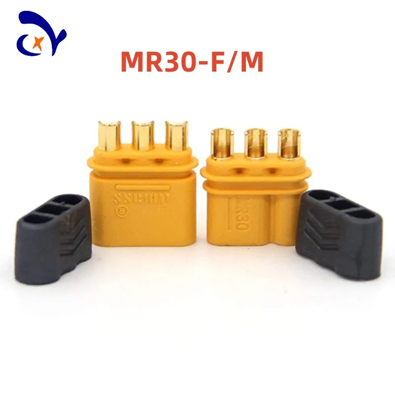 10 Uds Amass MR30 macho hembra enchufe de Motor CC conector de tres orificios