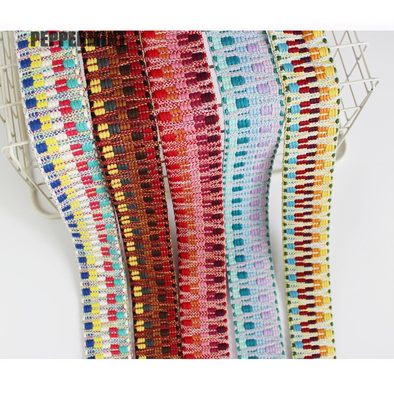 1 Yard 4 Cm Jacquard Tas Band Geweven Singels Lint Borduren Band Trim Accessoire Voor Tas/Kledingstuk/Homedeco gecontroleerd Kant