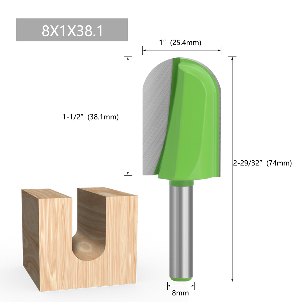 LAVIE 1 st 8mm Schacht Ball Nose Router Bit Set Ronde Frees Voor Hout CNC Radius Core Box Vhm gereedschap-C C08044: 28Mm