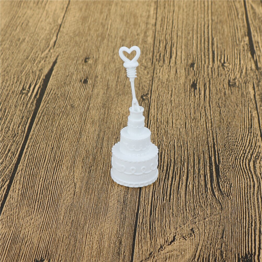 12pcs White Cake Empty Bubbles Soap Bottles Romantic Event Festival Supplies Kid Toy Wedding Birthday Party Decor