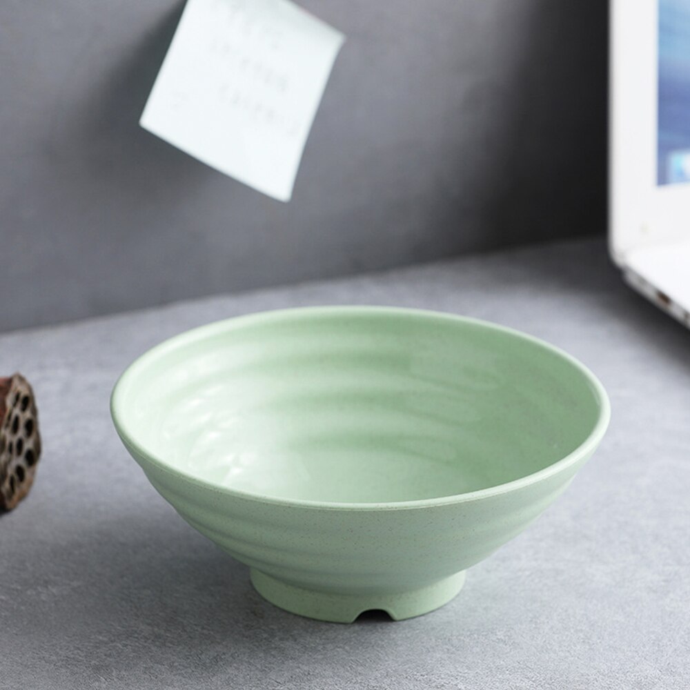 Wheat Straw Anti-Fall Bowl Dinner Bowl Bamboo Fiber Divided Dining Bowl Cartoon Snack Tray Breakfast Dishes Kitchen Tableware: green