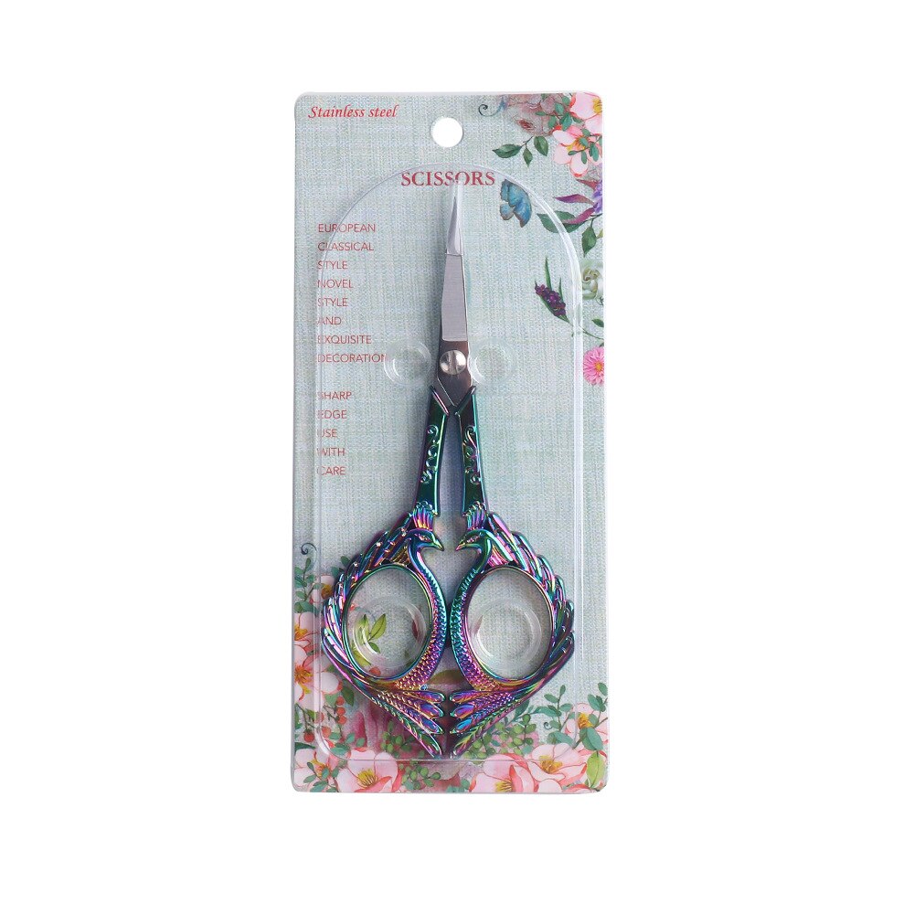 ANGNYA 1Pc Europäische retro Vogel Schere Edelstahl Pfau Phönix Nagel Schere machen-hoch Cutter Multi-Funktion Manikübetreffend Werkzeug