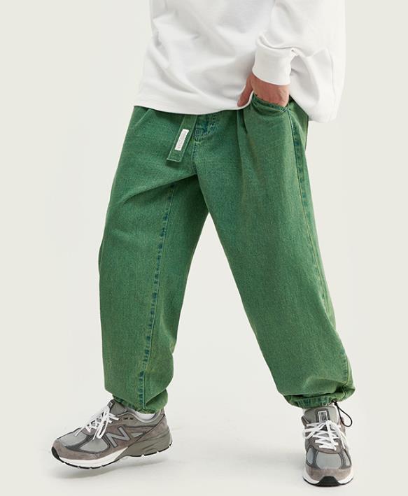 Moderne retro jeans heren relaxed taps toelopende jeans denim broek jongens pantalon heren street cowboy broek herfst hiphop heren boyfriend
