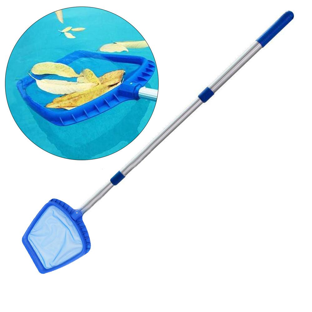 Aluminum Plastic Swimming Pool Net Leaf Rake Mesh Skimmer Telescopic Pole Pools Spas Lightweight Cleaning Tool Water Fishing Net