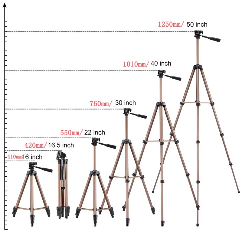 WT3130 Tripod For Phone Camera With Bluetooth Remote Control Holder Stand Tripod For Phone Camera Smartphone Tripods Cam Dslr