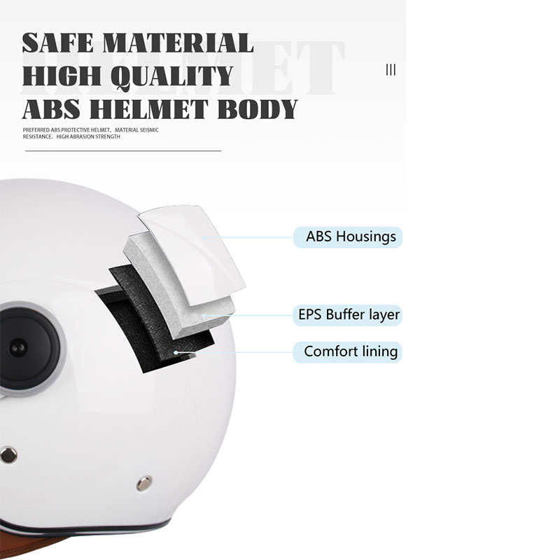 DOT-Zertifizierung Motorrad Casco Go Kart Roller Motor Van Motorrad Dual Lens Vintage Helme Four Seasons Racing Halbhelm