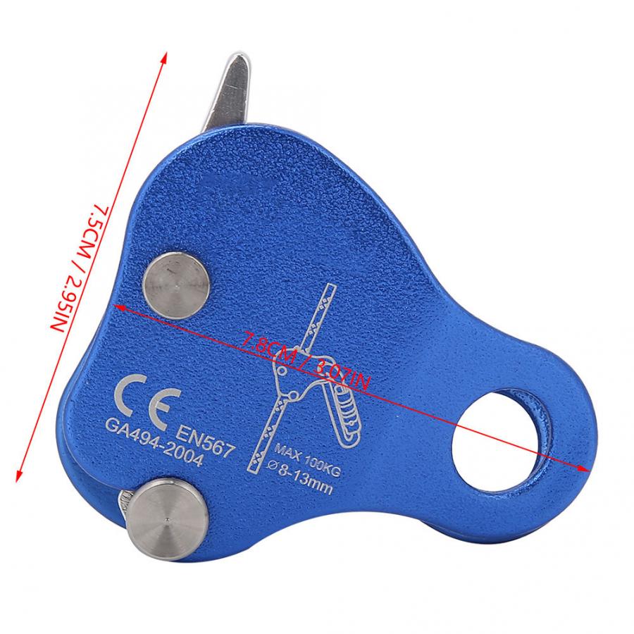 100Kg Klettern Pulley Abseilgerät Sicherheit Seil Quick Draw Greifer Outdoor Klettern Seil Greifen Schloss Bergsteigen Ausrüstung