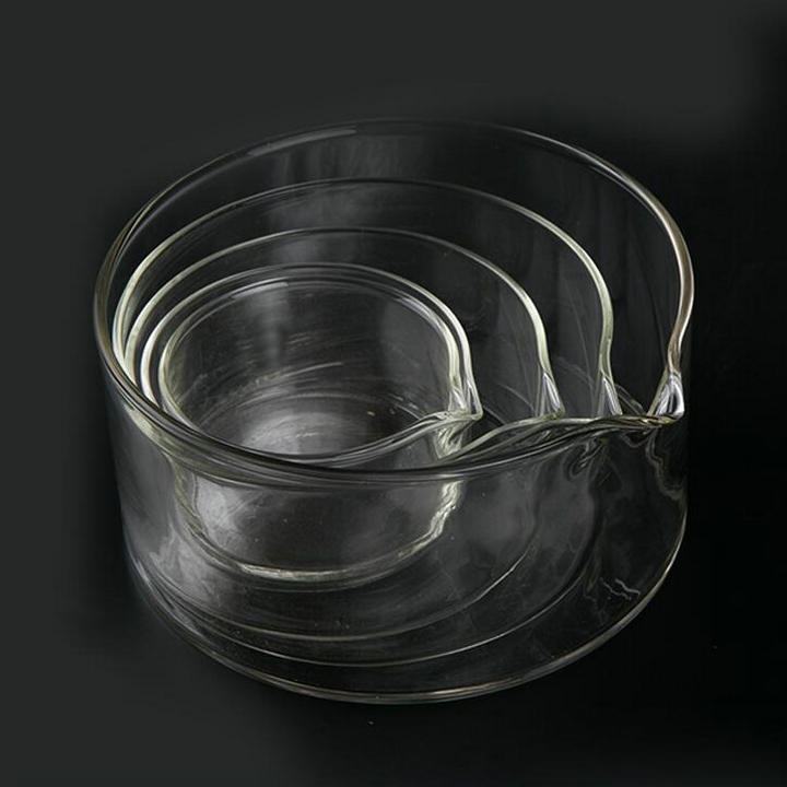 Glass crystal dish, Crystallizing dish Plat Bottom with spout For Laboratory Dia 60/90/100/125/150/180mm