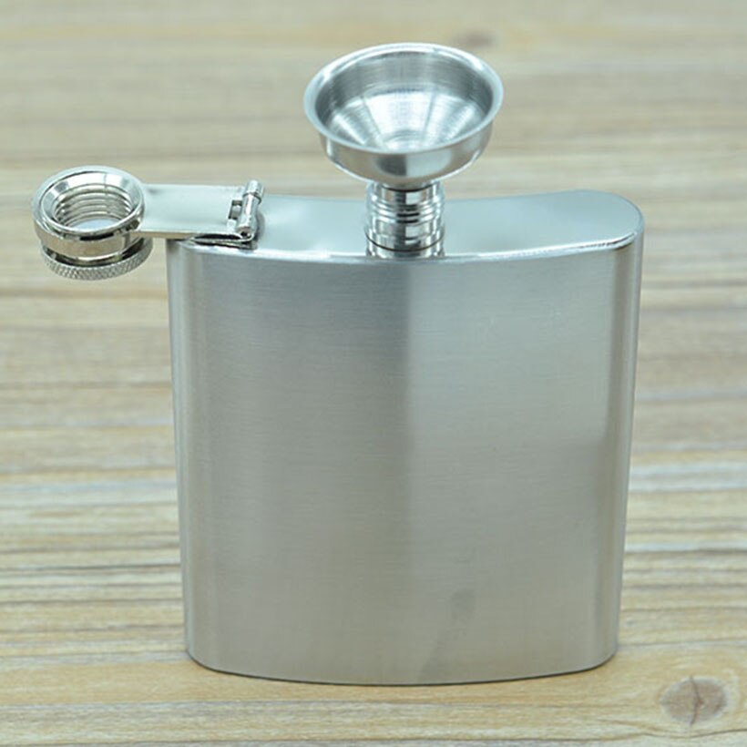 Stainless Steel 7oz Hip Pocket Hip Flask Alcohol Whiskey Liquor Flask Metal Bar and Outdoor Sports Mini Bottle Funnel WaterKoker
