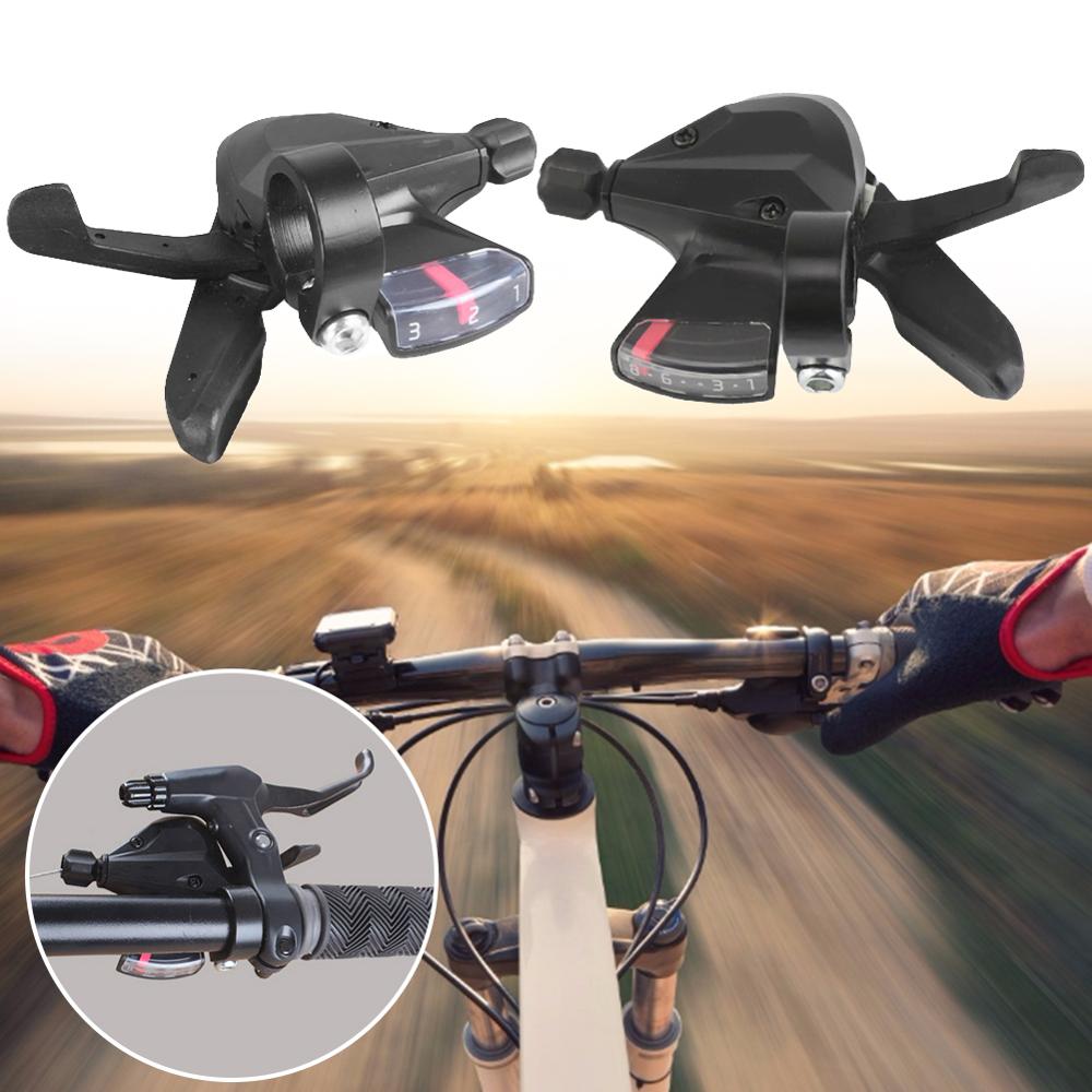 2Pcs Speed Trigger Shifter Dual Lever Shifters Set SL-M310 Left 3 Speed Right 8 Speed Shifters For Mountain Bicycle MTB