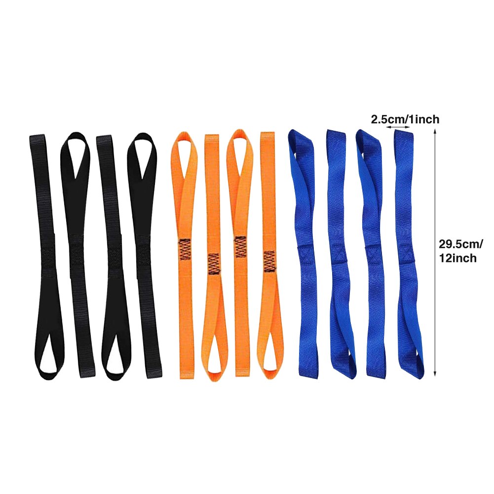 12pcs Tie Down Transportation Motorcycle Handlebar Scooter Soft Loop Lashing Strap Car Luggage ATV UTV Securing Dirt Bike Cargo