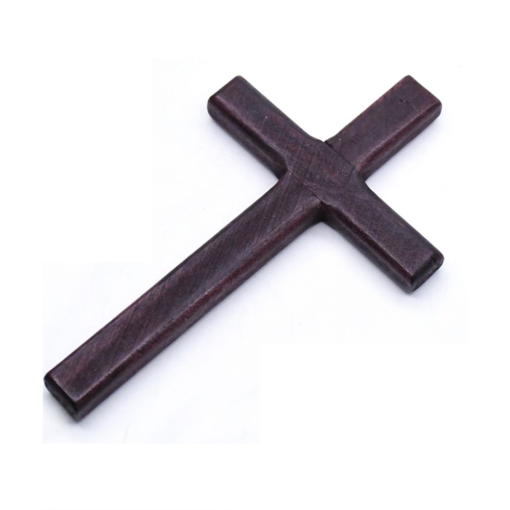 Christian Houten Kruis 12Cm (4.7in) Opknoping Muur Grote Lange Kruisbeeld Thuis Decoratie: Wine red