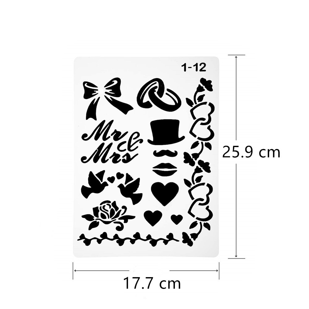 24PCS Drawing Painting Stencils Scale Template Sets 10X7 inch, Plastic Shapes Scrapbook Stencils Graphics Stencils for Children