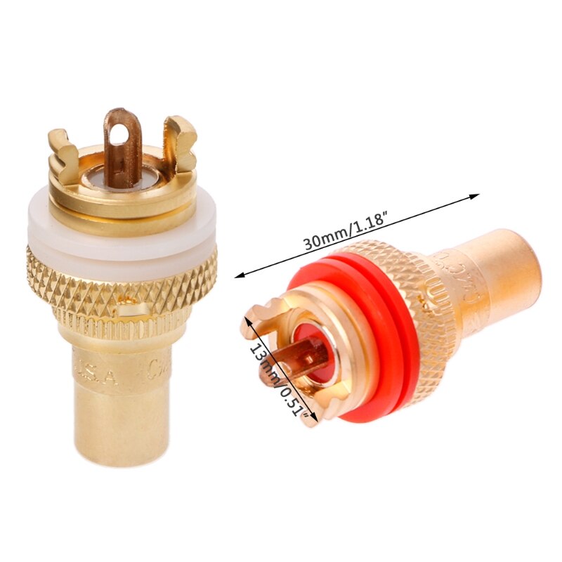 8PCS Red+White HIFI RCA Socket Socket Chassis CMC Female Connector