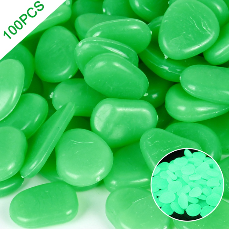 Luminous Garden Pebbles - Glow in the Dark Rocks for Outdoor Pool, Walkways, Patio, Lawn Decoration: 11
