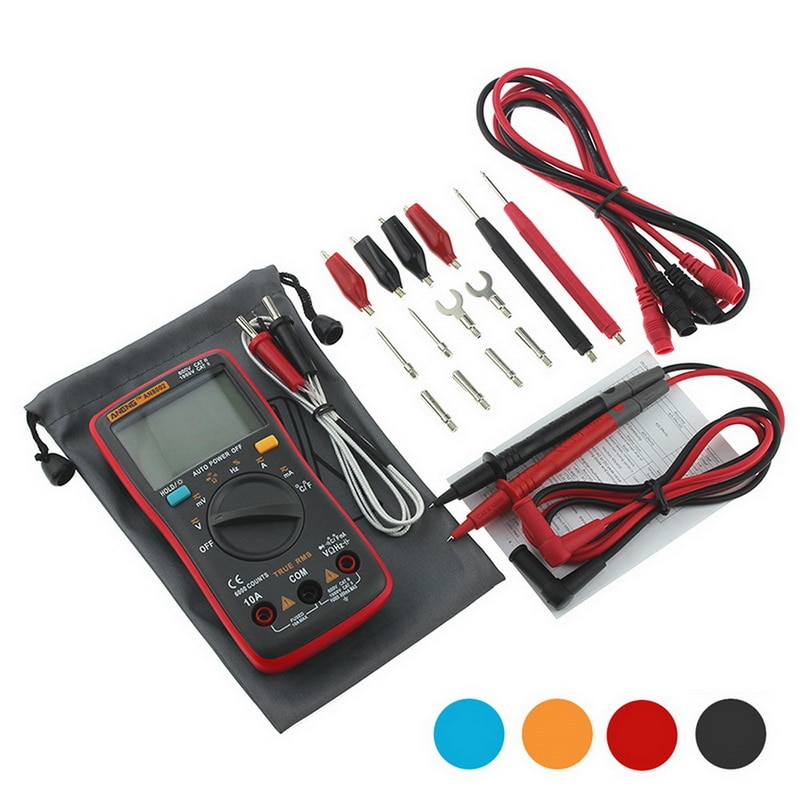 An8002 digital multimeter ac/dc spændingsmåler håndholdt multitester professionel spændingsstrøm modstand kapacitans tester