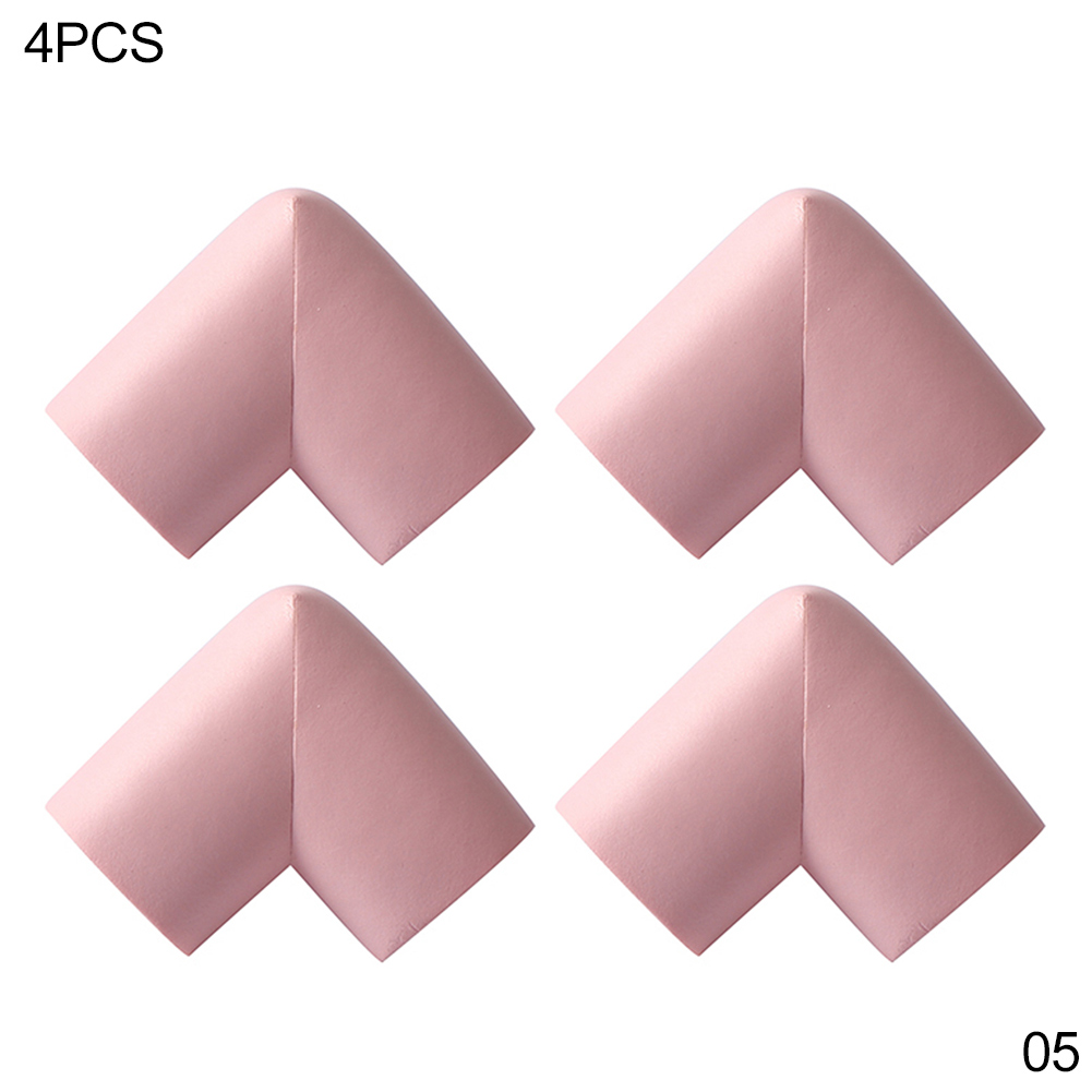 4 Stuks Baby Tafel Hoek Beschermer Bescherming Bescherming Bescherming Bescherming Kinderen Kinderen Rand Cover Pad Hoek Bumper Anti-Botsing Schuim: Roze