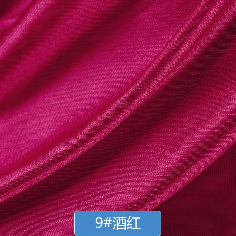 Eis seide tuch Perlglanz Künstliche seide Vorhang stoff Bankett bühne vorhang NäHenne Hochzeit hintergrund weihnachten stoff: 9Wein rot Farbe
