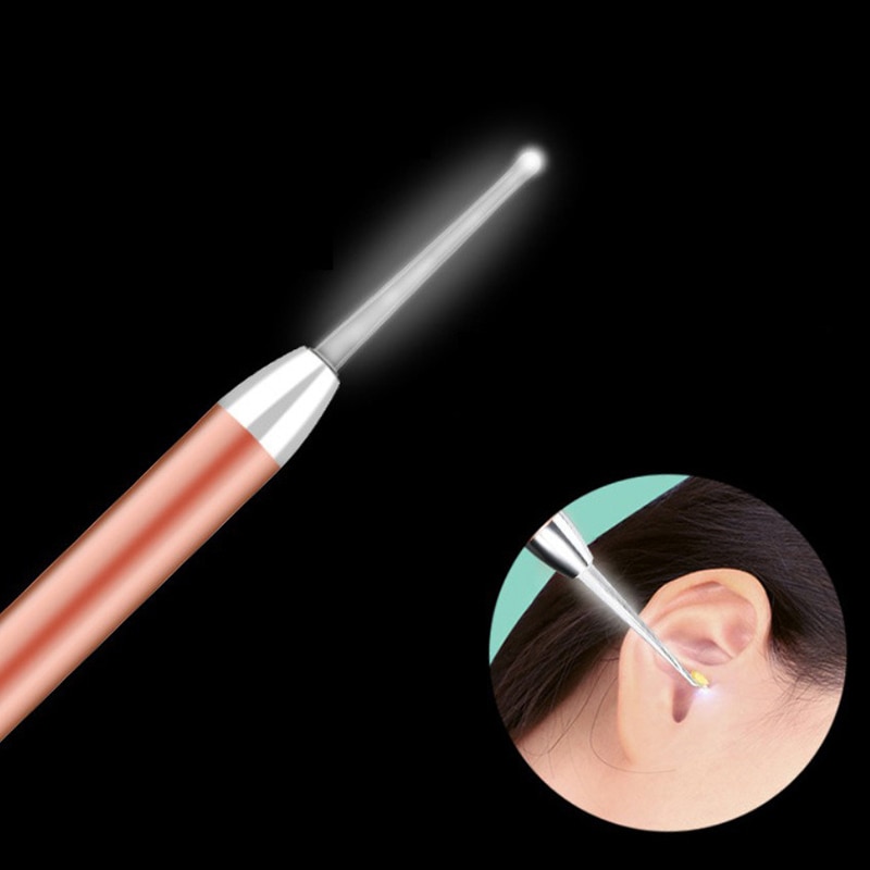 Baby Ear Flashlight Earpick Ear Cleaning Earwax Remover Ear Curette Light Spoon Ear Cleaner Ear Wax Removal Tool