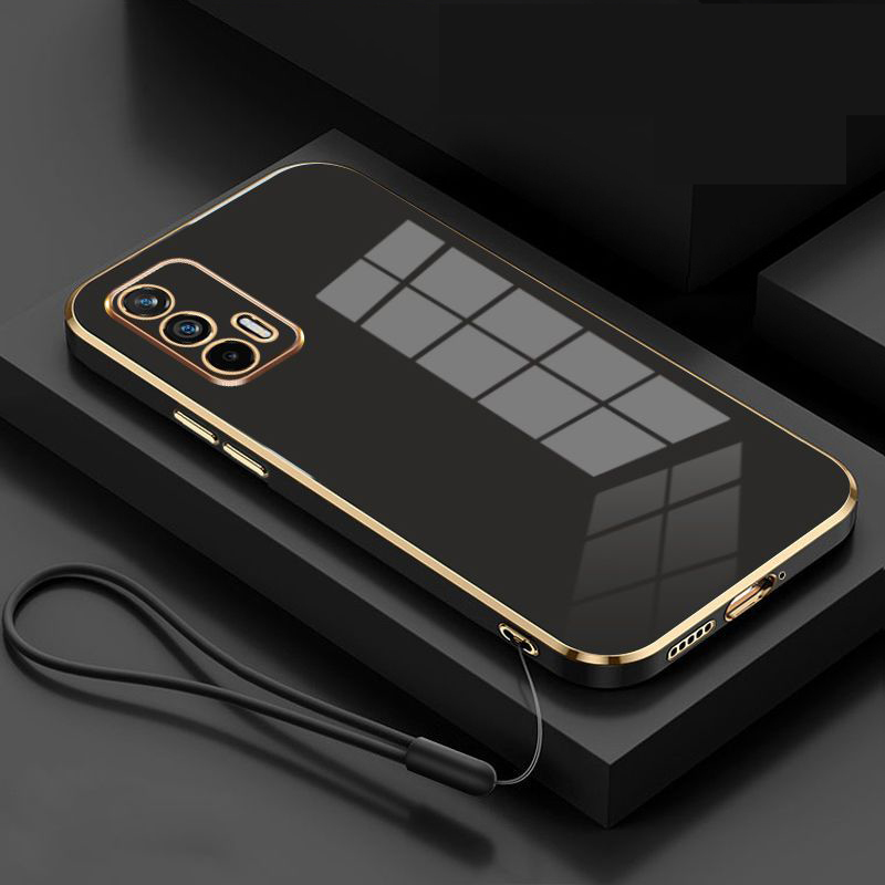 For Realme GT Neo2T Case Realme GT 5G Phone Case Realme GT Neo Flash Realme GT Neo Luxury Square Plating Shockproof Back Cover: CANVAS / black