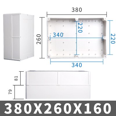 Outdoor large size waterproof shell plastic box electronic engineering shell electronic product waterproof junction box