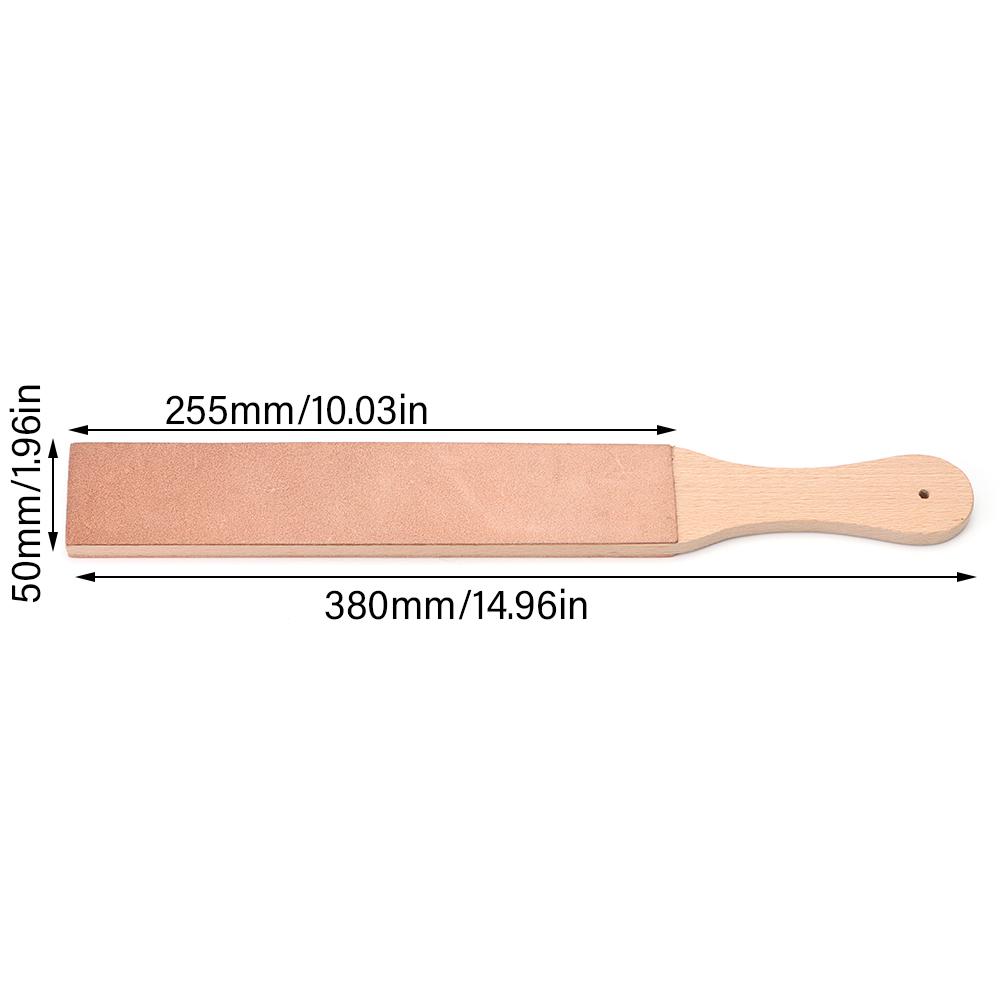 For Knife Sharpening Sharpening Knives Knife Strop Set Double-sided Leather 14"x 2" Stropping Block Kit With Polishing Compound