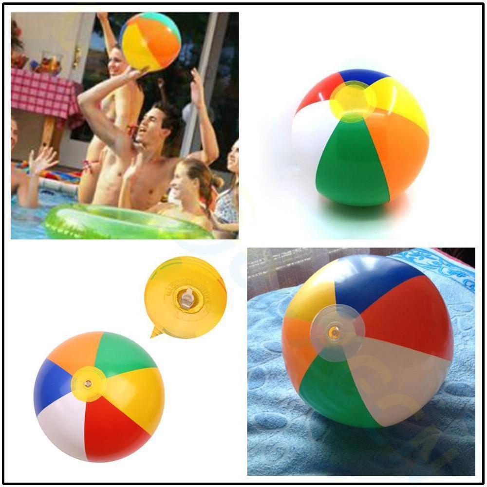 12/14/16/18/20/25inches Inflatable Beach Ball PVC Water Balloons Rainbow-Color Balls Summer Outdoor Beach Swimming Toys