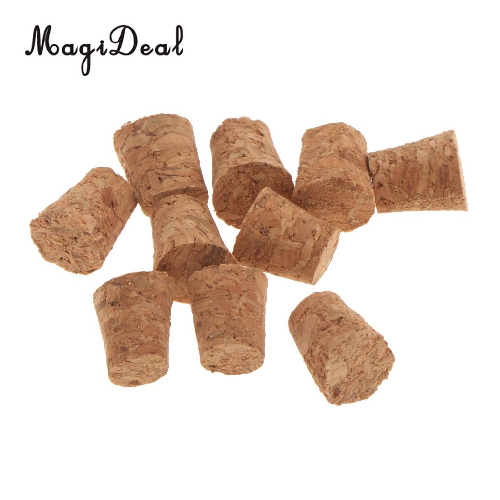 Tapones de corcho cónicos para botellas de vino, tapones de corcho Natural, herramientas de Bar, tamaño a elegir, 10 Uds.