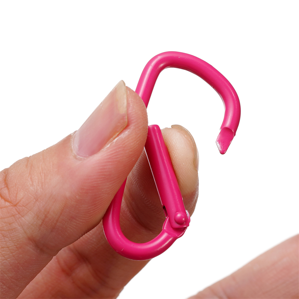 5 pçs/lote 46x23mm D Mosquetão Gancho Liga Colorida Chaveiro Snap Clip Ganchos Para Fazer Jóias Chaveiro Conector DIY Descobertas