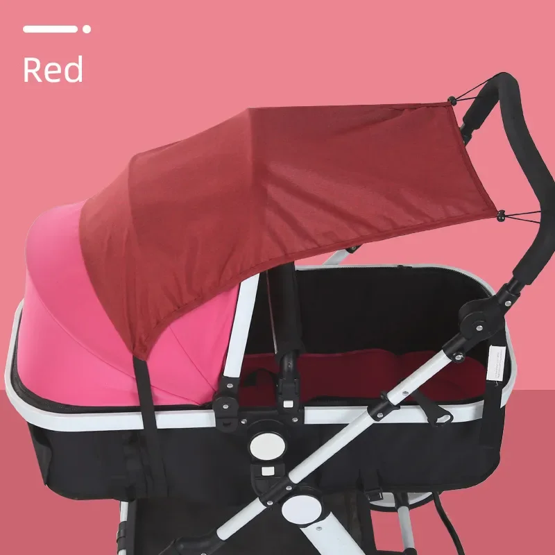 Acessórios universais para carrinho de bebê, proteção solar, proteção uv, dossel, capa para carrinhos de bebê, assento de carro, viseira solar: Vermelho